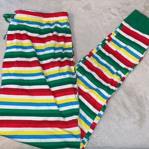 Large Men’s M&M’s rainbow striped 100% cotton Pajama pants